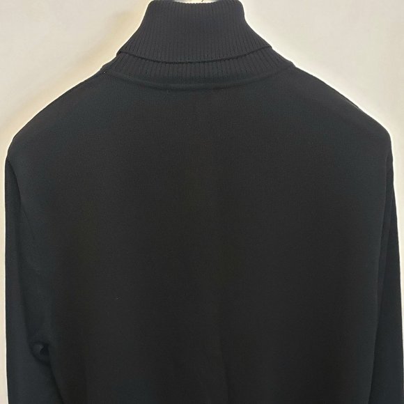 MENS GIORGIO INSERTI BLACK TURTLENECK SWEATER SIZE LARGE - Picture 2 of 7